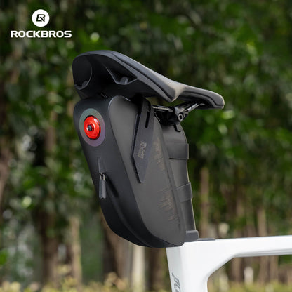 ROCKBROS Bike Saddle Bag Waterproof with Brake Sensor Tail Light - AS-078-1 - ROCKBROS-UK