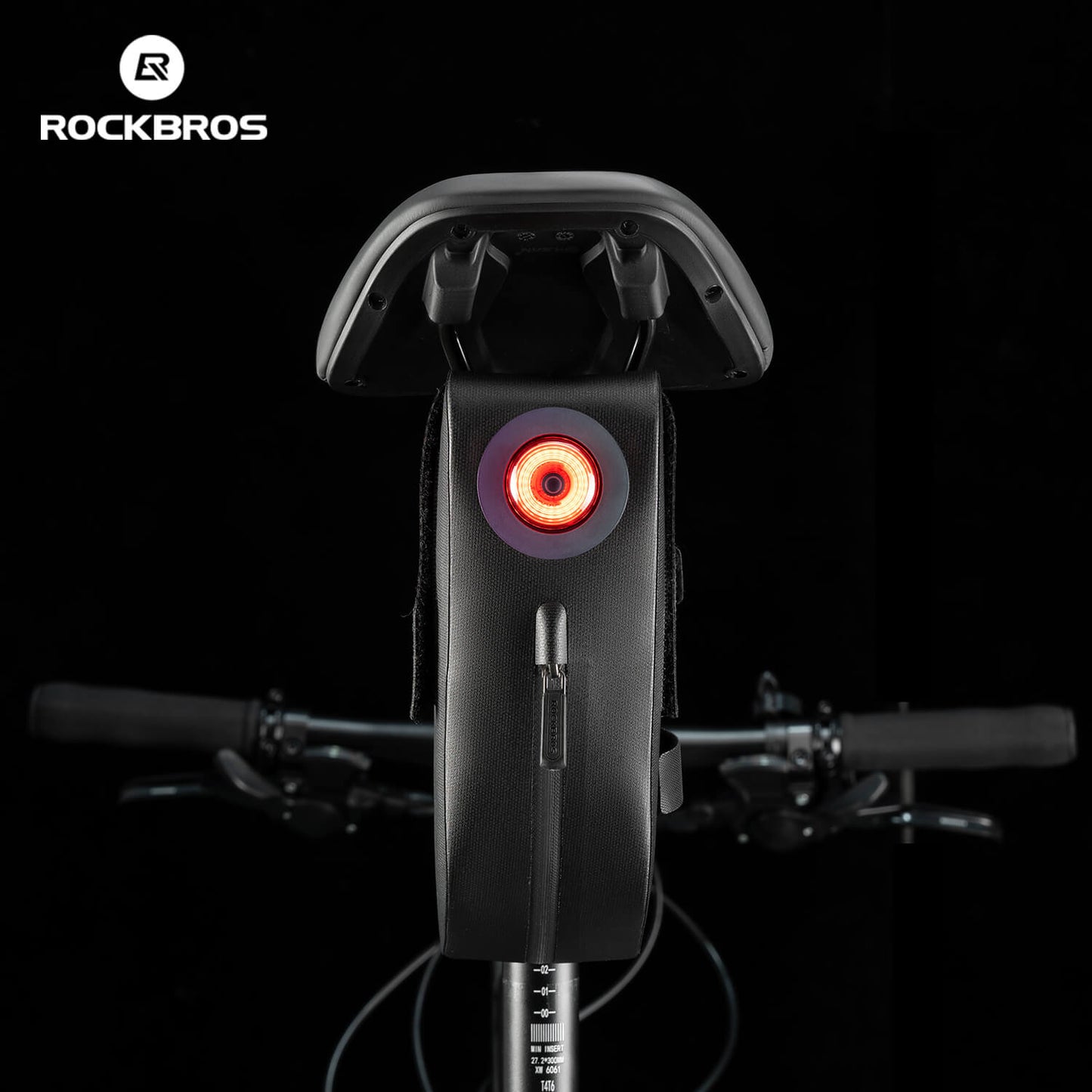 ROCKBROS Bike Saddle Bag Waterproof with Brake Sensor Tail Light - AS-078-1 - ROCKBROS-UK