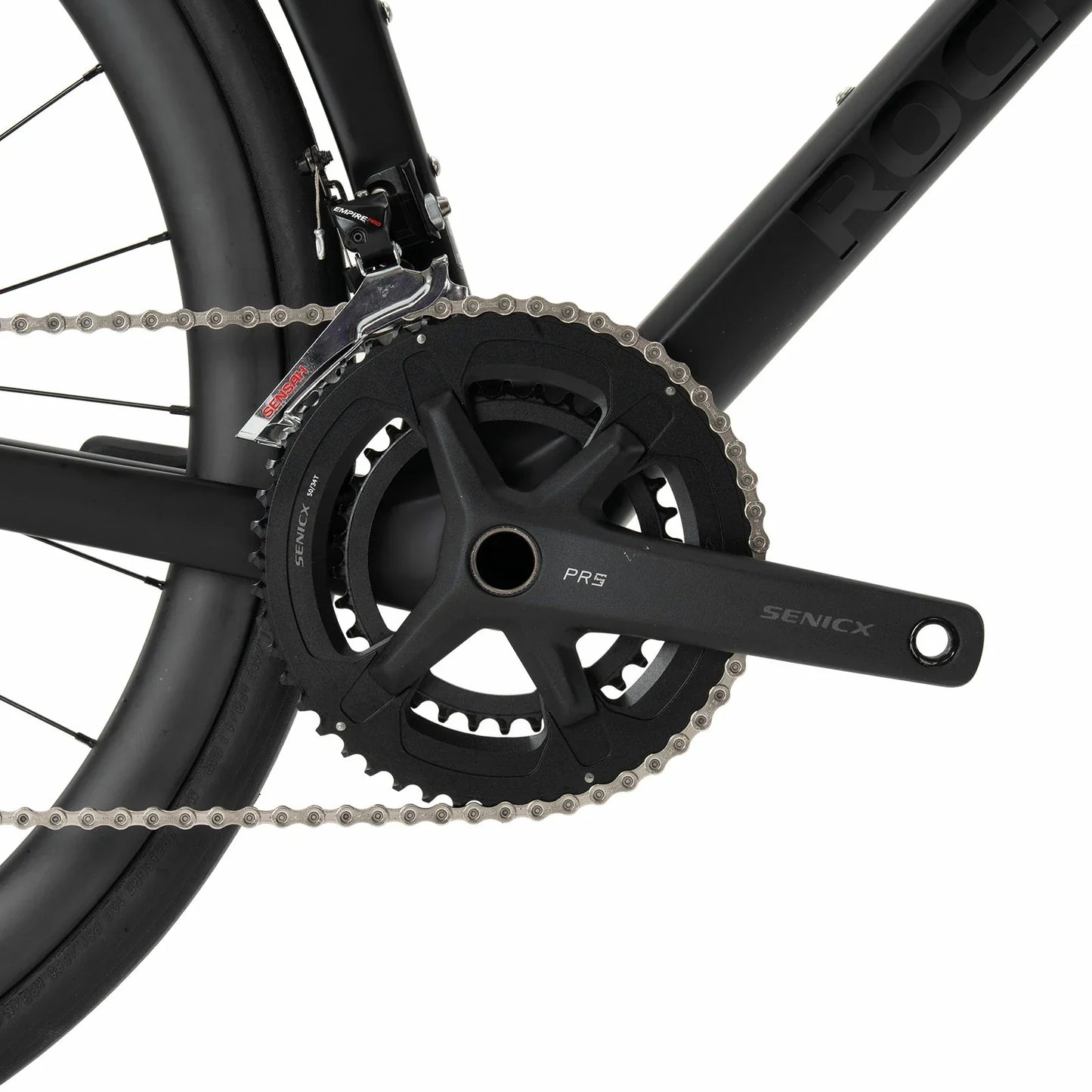 Rockbros carbon road bike in deep black with disc brakes and integrated carbon handlebar#COLOR_Black
