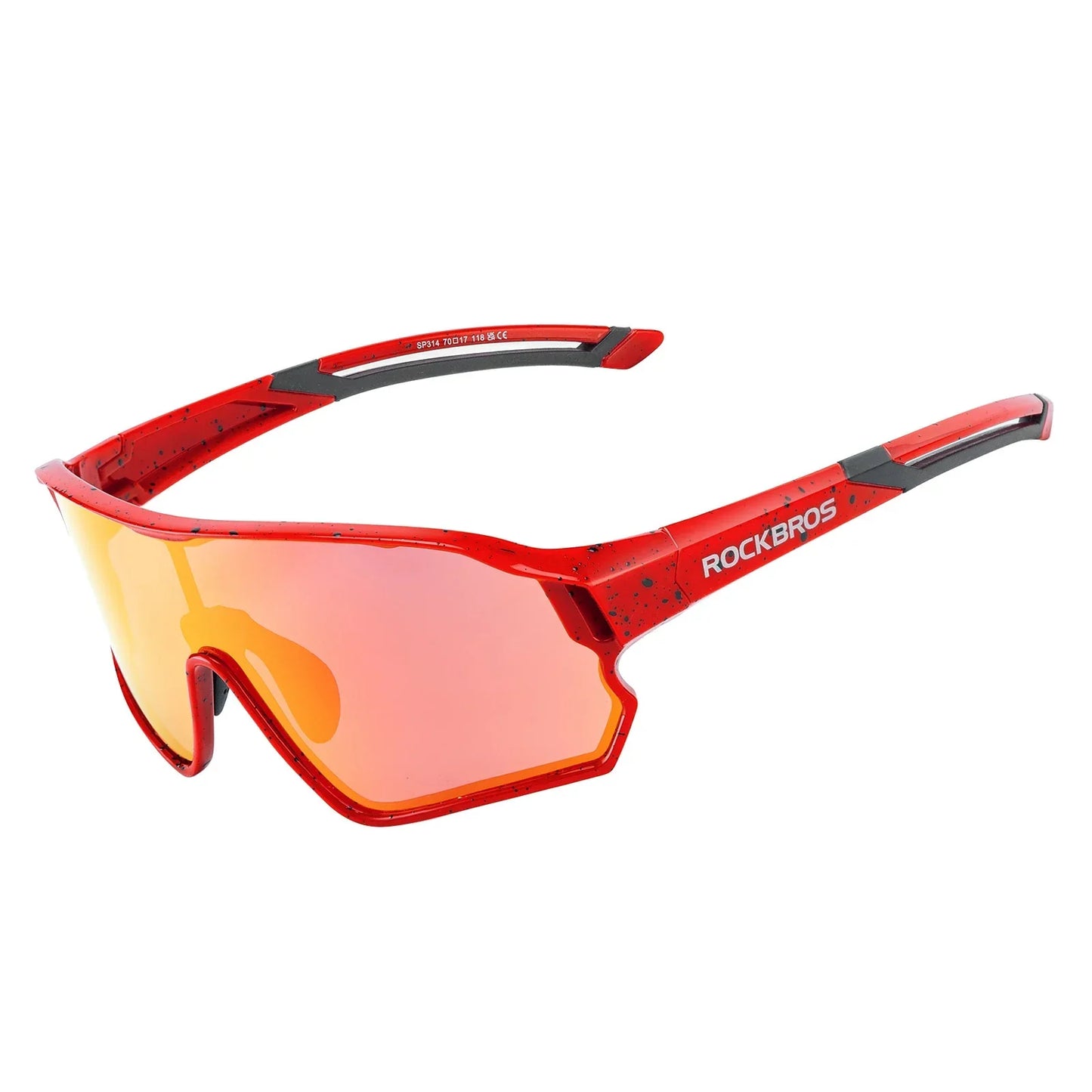 ROCKBROS Children's Cycling glasses UV400 Protection Sunglasses for Boys Girls #Color_Red