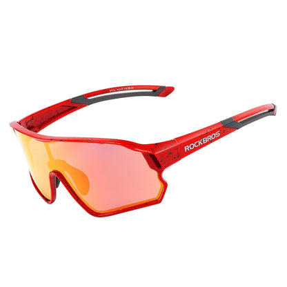 ROCKBROS Children's Cycling glasses UV400 Protection Sunglasses for Boys Girls #Color_Red