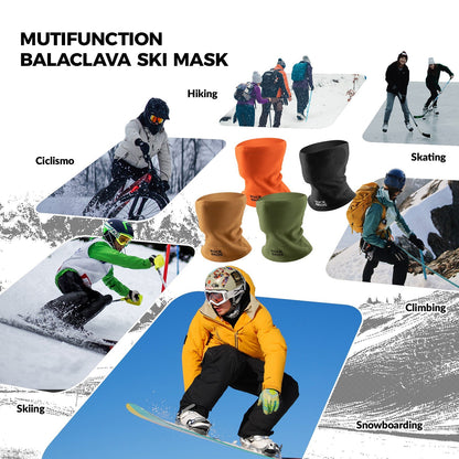 rockbros thermal fleece balaclava in black, windproof and breathable