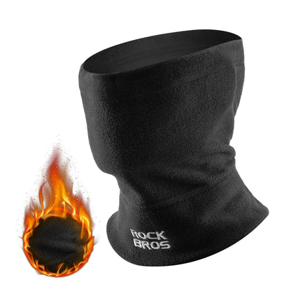 rockbros thermal fleece balaclava in black, windproof and breathable #Color_Back