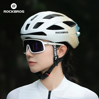 ROCKBROS cycling helmet LK-69 with bionic support structure, offering enhanced impact protection, comfort, and aerodynamic performance for road cycling.