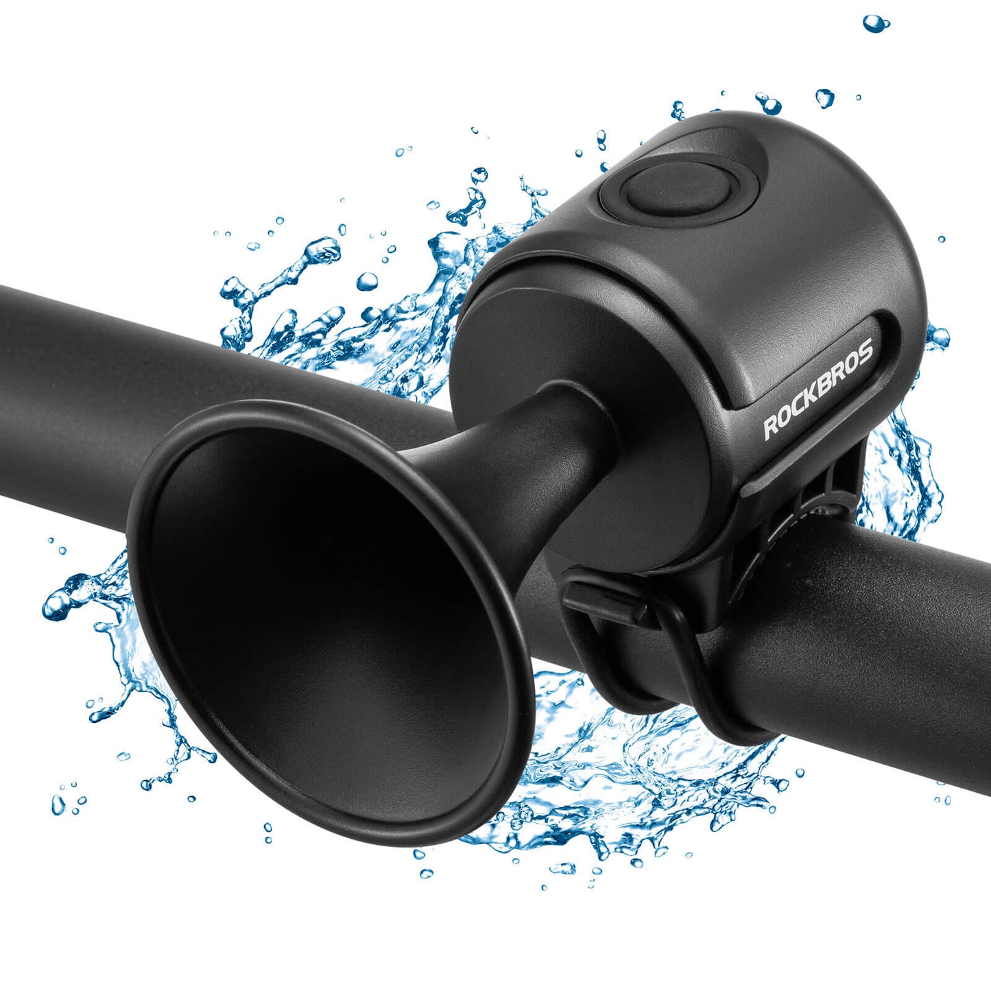 rockbros electric bicycle bells with ipx4 waterproof design for safe cycling #Color_Black