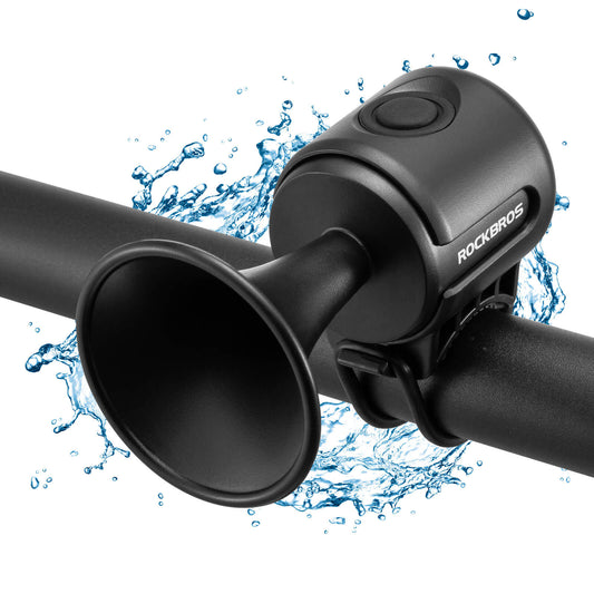 rockbros electric bicycle bells with ipx4 waterproof design for safe cycling #Color_Black
