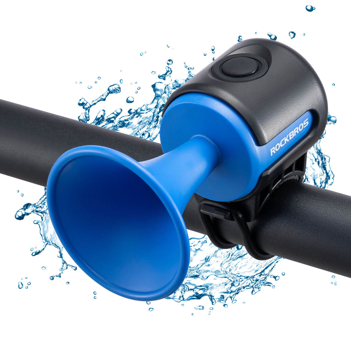 rockbros electric bicycle bells with ipx4 waterproof design for safe cycling #Color_Blue