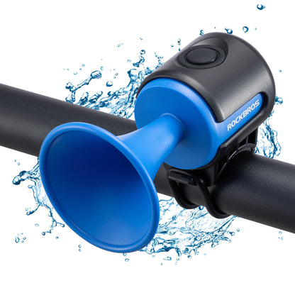 rockbros electric bicycle bells with ipx4 waterproof design for safe cycling #Color_Blue