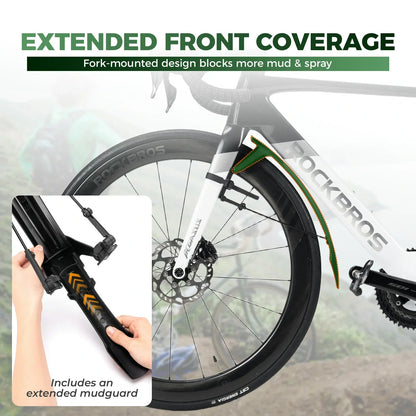 ROCKBROS front bike mudguard for road, gravel and MTB bikes