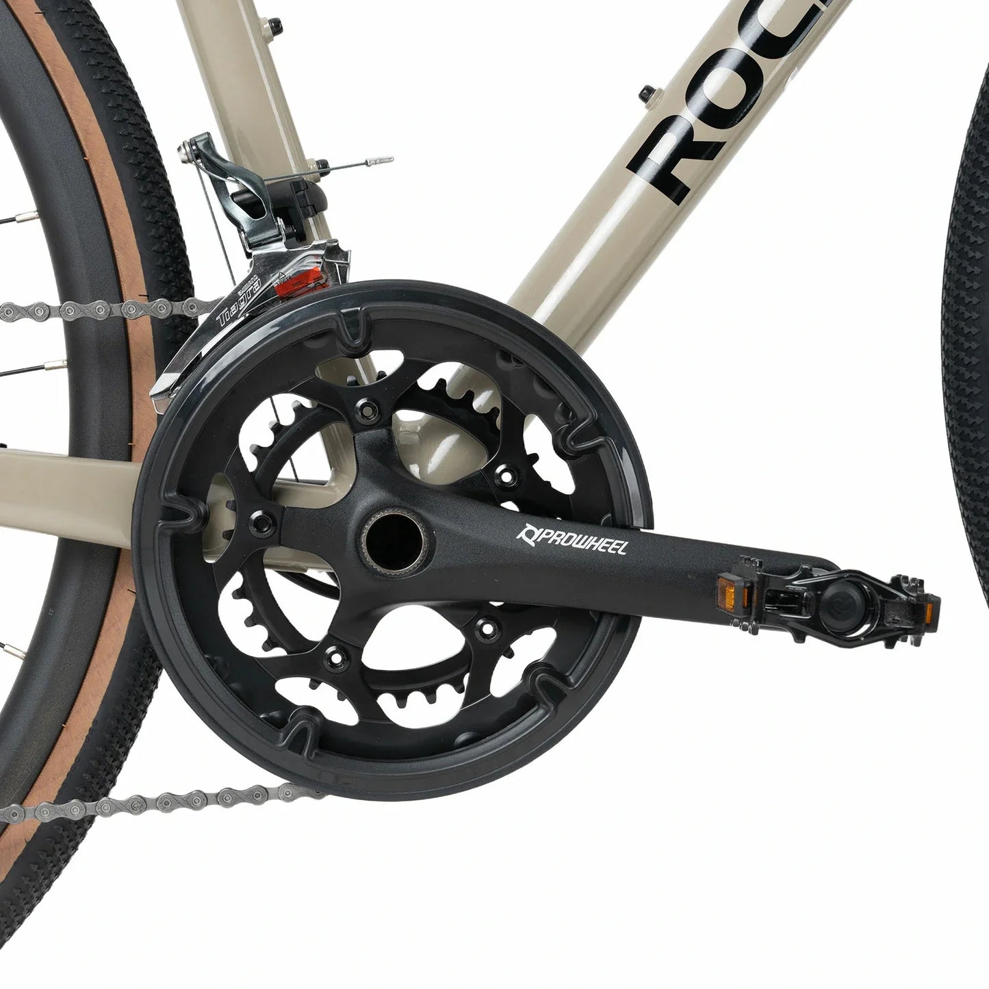 Rockbros flat bar road bike in bronze with aluminium frame and carbon fork#color_Moss Green