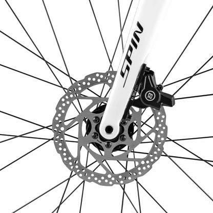 Rockbros flat bar road bike in bronze with aluminium frame and carbon fork#color_White