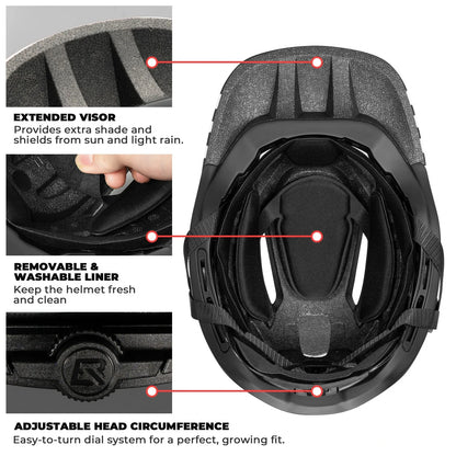 Rockbros kids full face helmet with detachable chin guard for safe cycling and outdoor sports