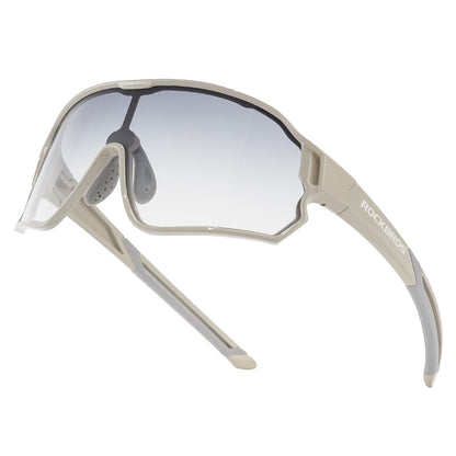 ROCKBROS Kids Photochromic Cycling Glasses UV400 Protection with TR90 Frame#Color_Gray