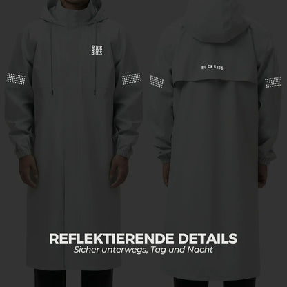 rockbros hooded long rain poncho