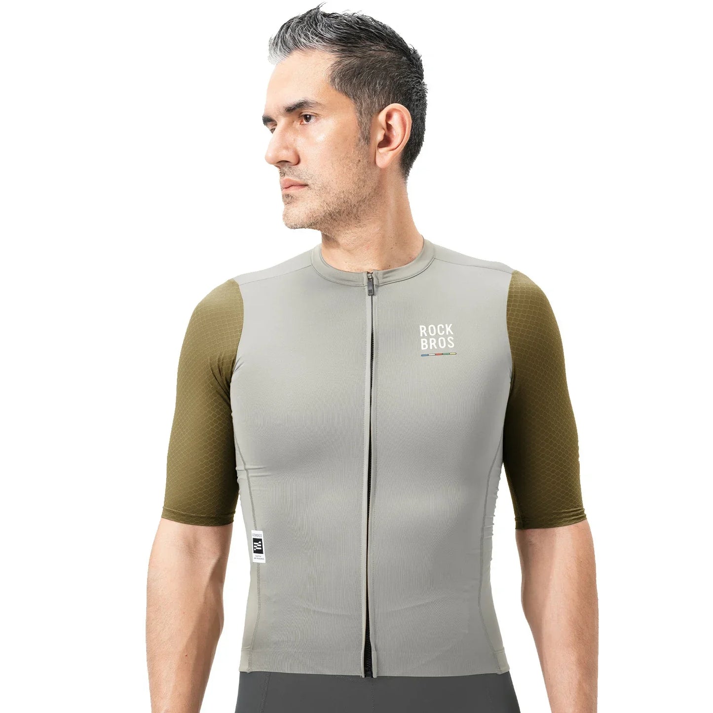 ROAD TO SKY  Men’s Cycling Jersey#Color_Gray Green
