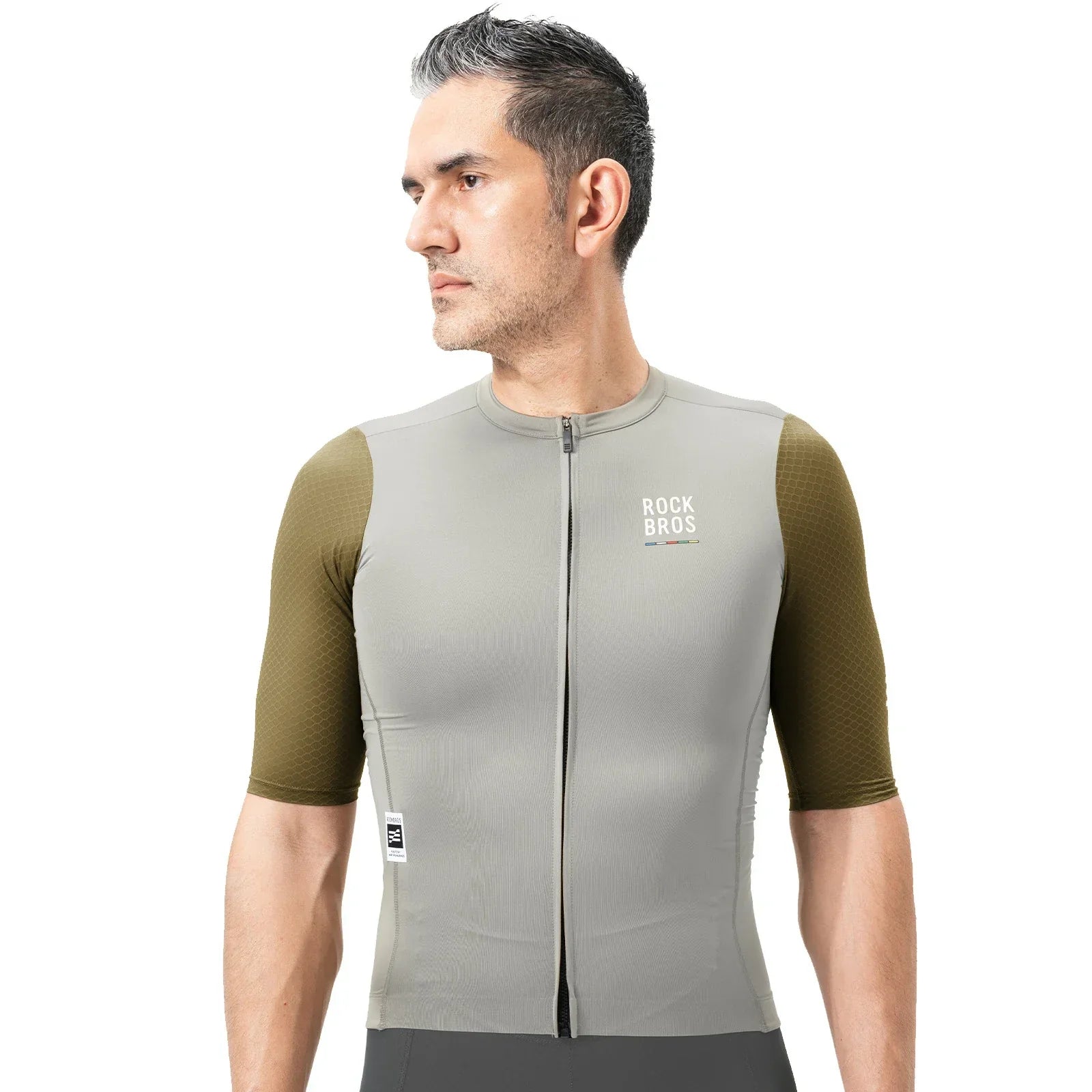 ROAD TO SKY  Men’s Cycling Jersey#Color_Gray Green