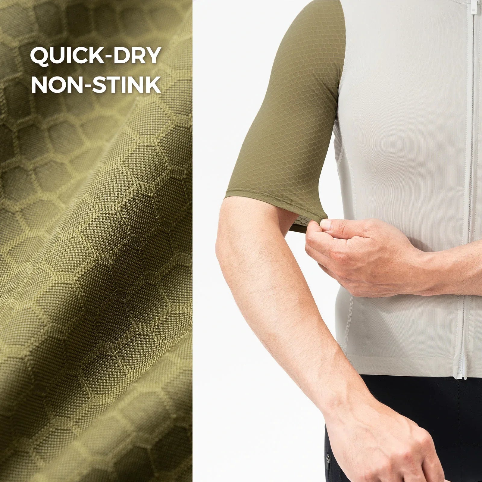 ROAD TO SKY  Men’s Cycling Jersey#Color_Gray Green