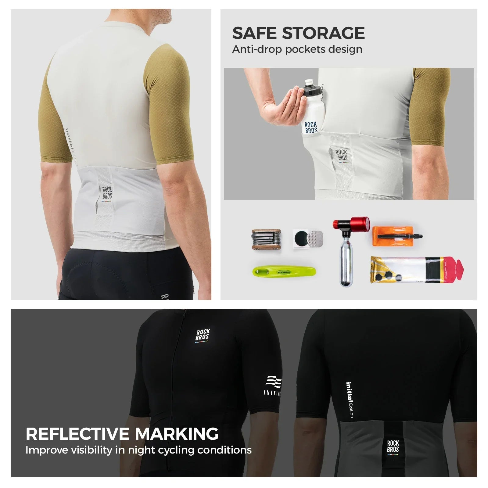 ROAD TO SKY  Men’s Cycling Jersey#Color_Gray Green