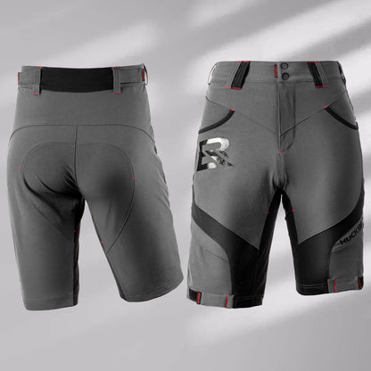 rockbros men's 4d padded cycling shorts with compression design for enhanced comfort #Color_Grey