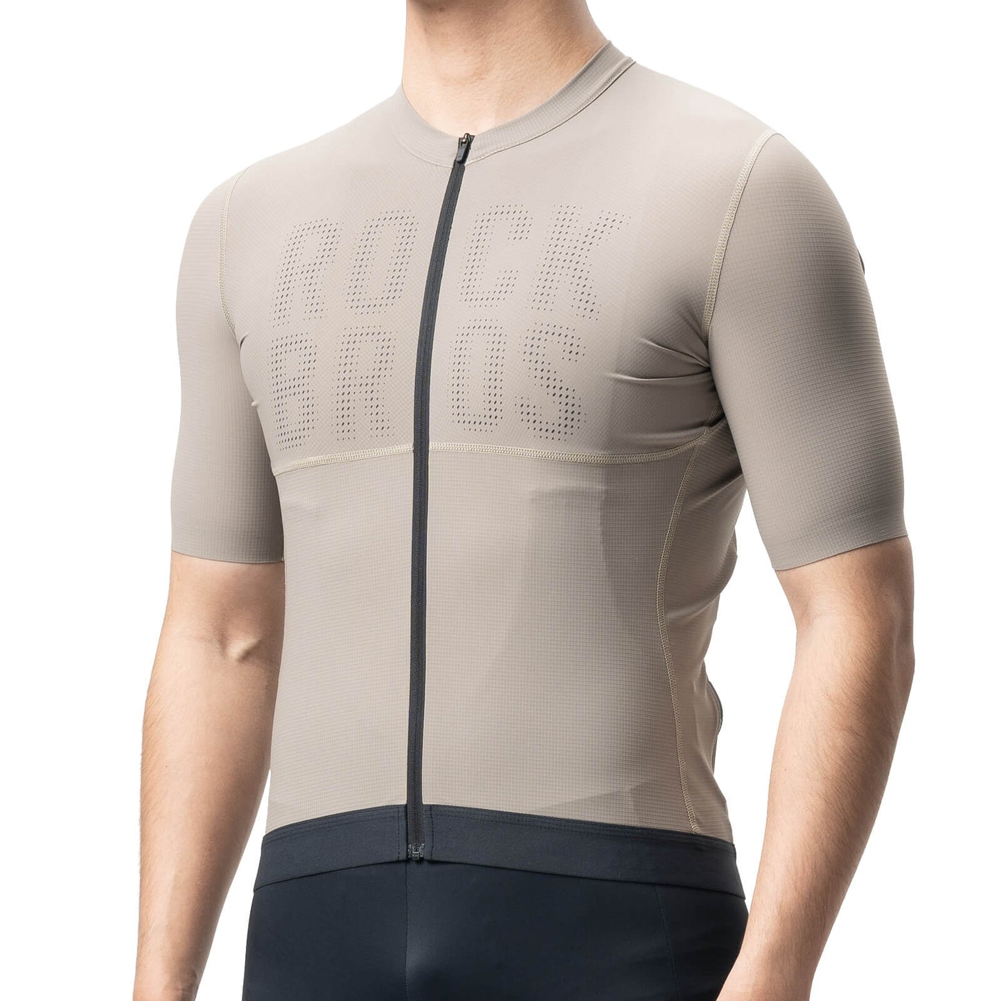rockbros men's short-sleeve cycling jersey yddx009 with breathable fabric and aerodynamic fit for summer rides #Color_Khaki
