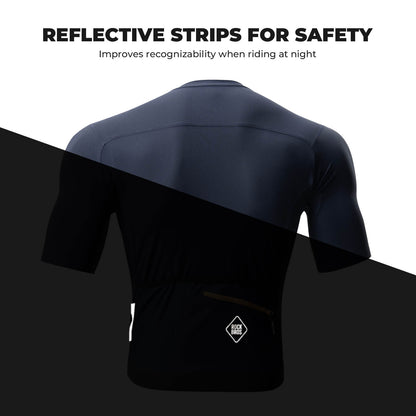 rockbros men's short-sleeve cycling jersey yddx009 with breathable fabric and aerodynamic fit for summer rides