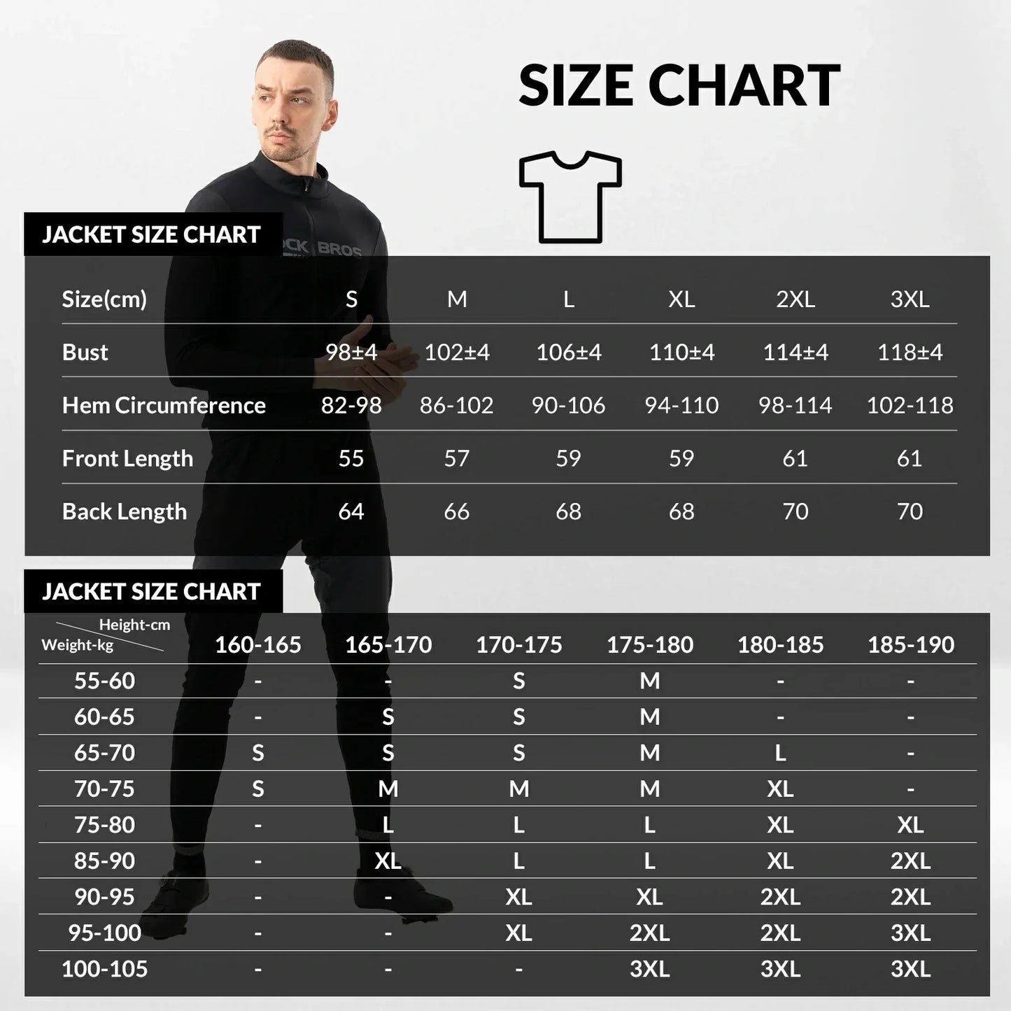 rockbros men’s long-sleeve winter cycling jersey