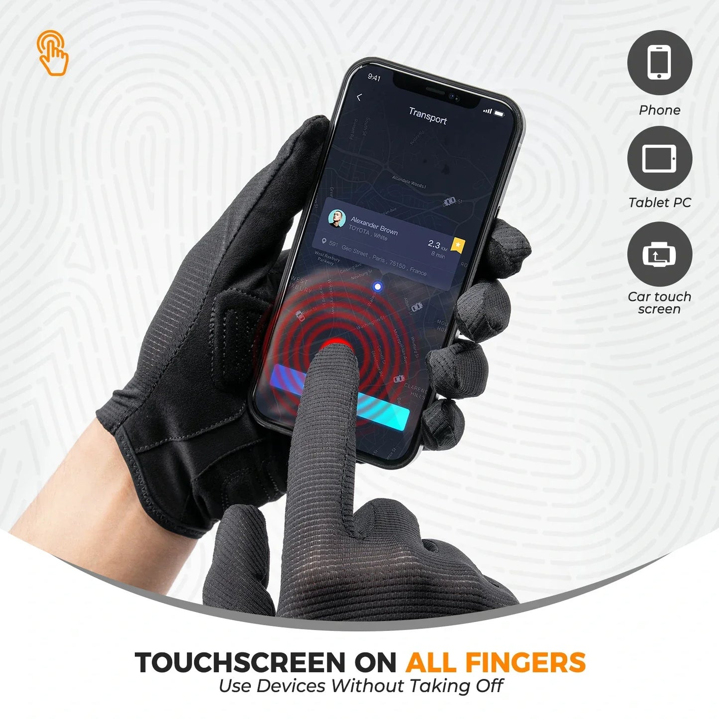 ROCKBROS Plain Full-Finger Cycling Gloves
