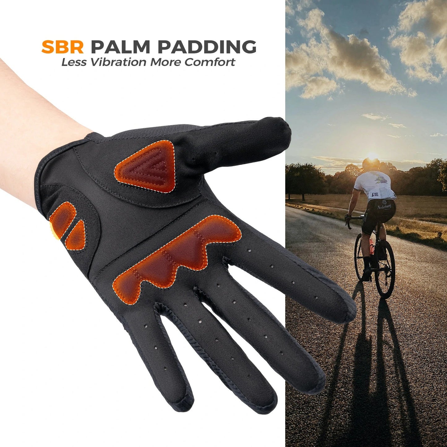 ROCKBROS Plain Full-Finger Cycling Gloves