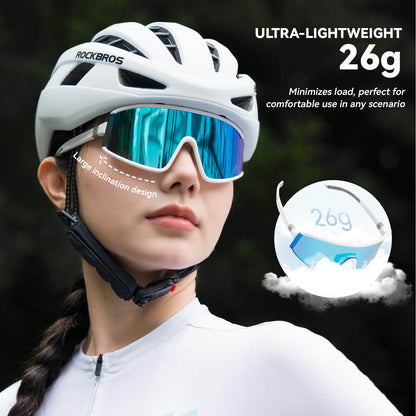 rockbros polarized cycling sunglasses with lenses and uv400 protection