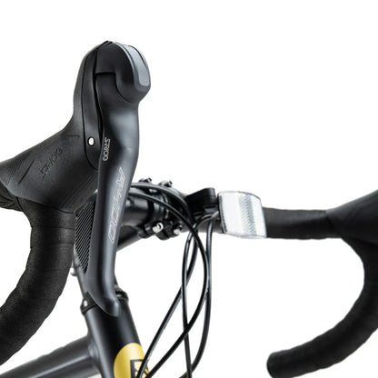 Rockbros 700C drop bar road bike in black with 2x8 speed drivetrain#color_black