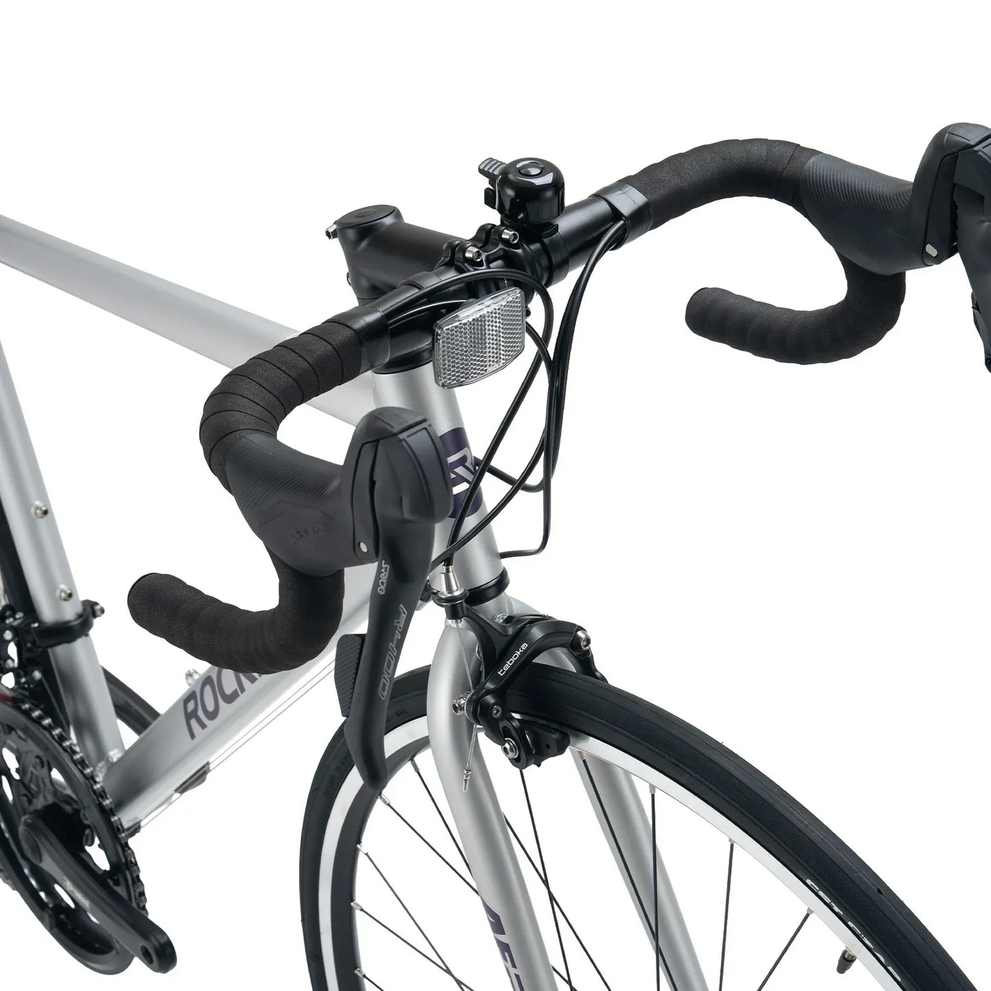 Rockbros 700C drop bar road bike in black with 2x8 speed drivetrain#color_silver