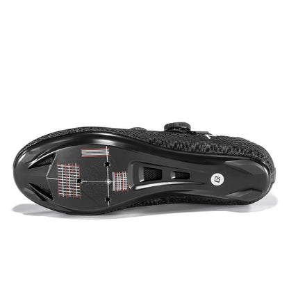 rockbros road clipless cycling shoes nr3 with stiff sole and secure fit for efficient pedalling #Color_Black