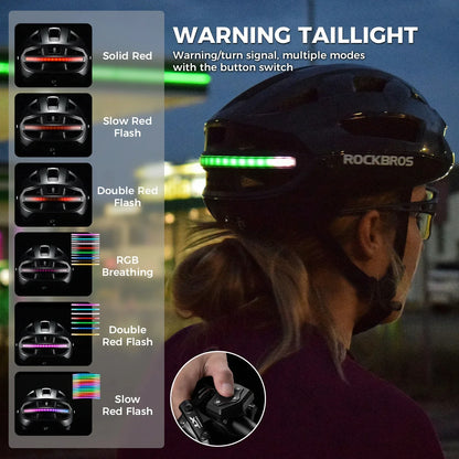 rockbros smart bike helmet