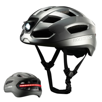 rockbros smart bike helmet in titanium #Color_Titanium