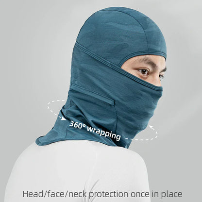 rockbros summer ice silk balaclava face mask for cooling and sun protection