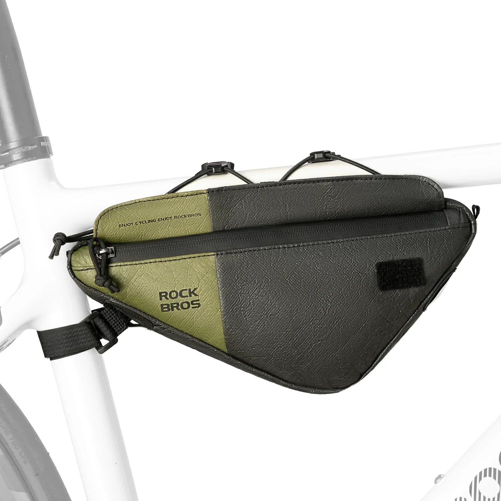 rockbros 0.7 l tyvek® triangle frame bag in matte black