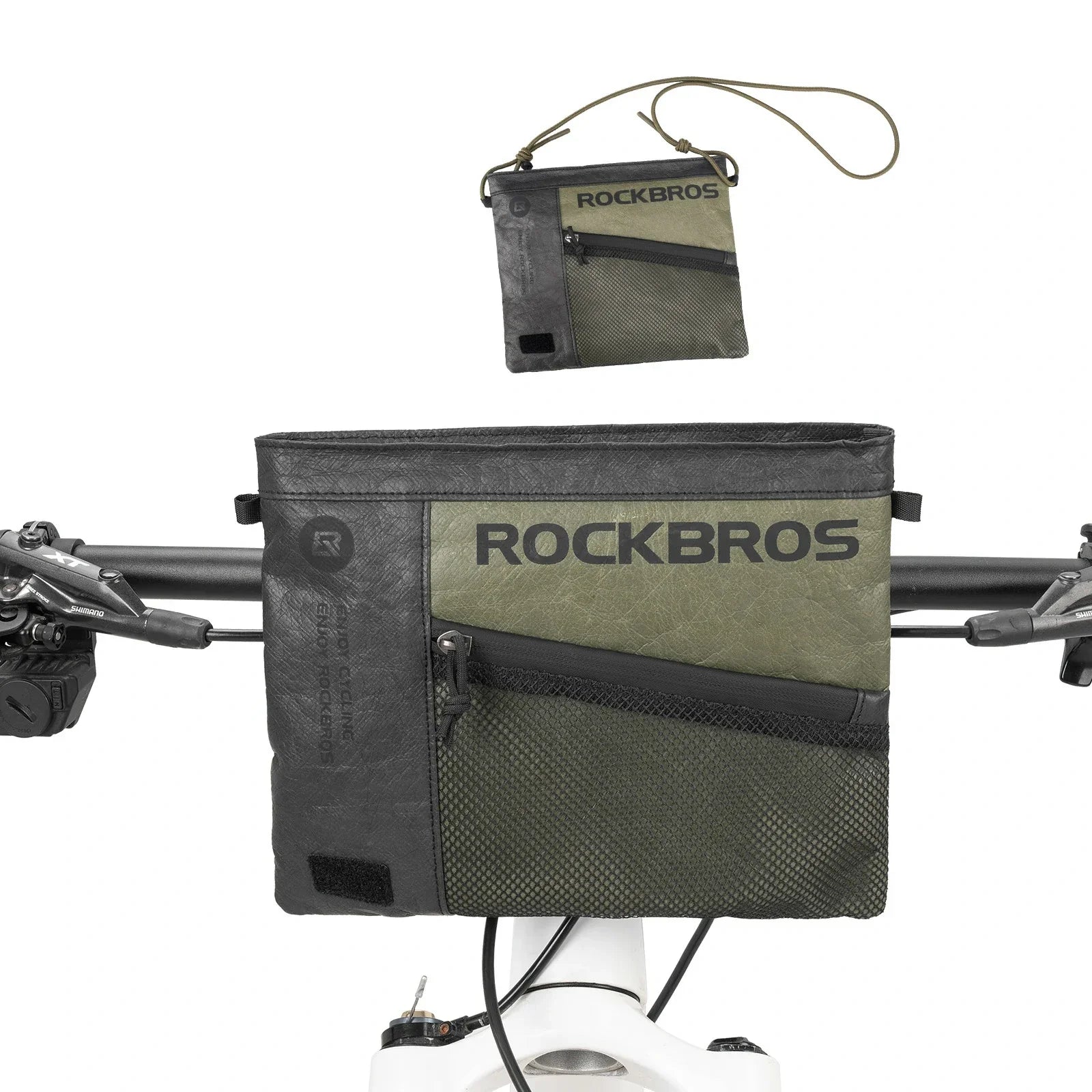rockbros db002 tyvek® handlebar bag in matte black