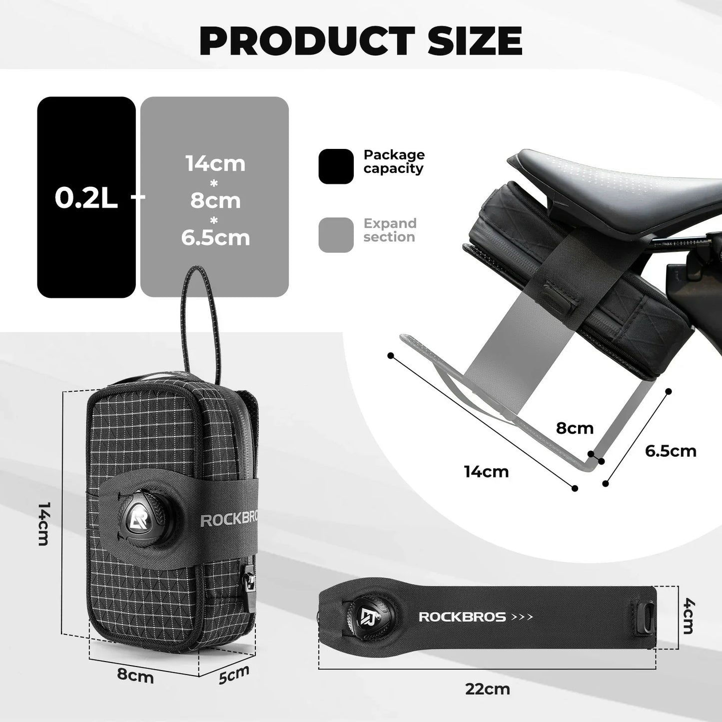 rockbros versatile 2-in-1 saddle bag