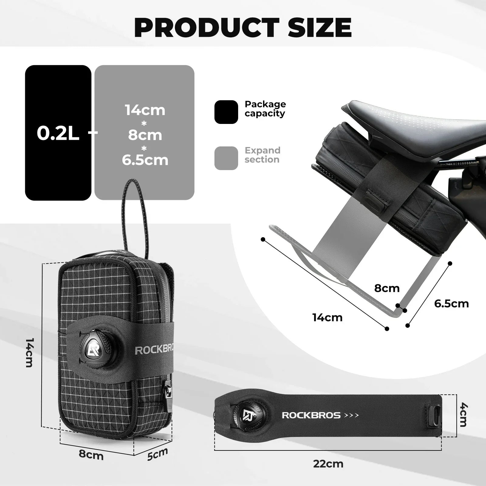 rockbros versatile 2-in-1 saddle bag