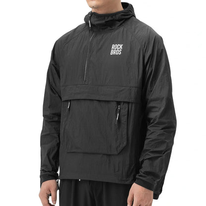 Windproof Cycling Jacket with Magnetic Pocket Water