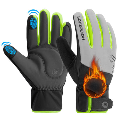 ROCKBROS Winter Cycling Gloves Reflective Thermal