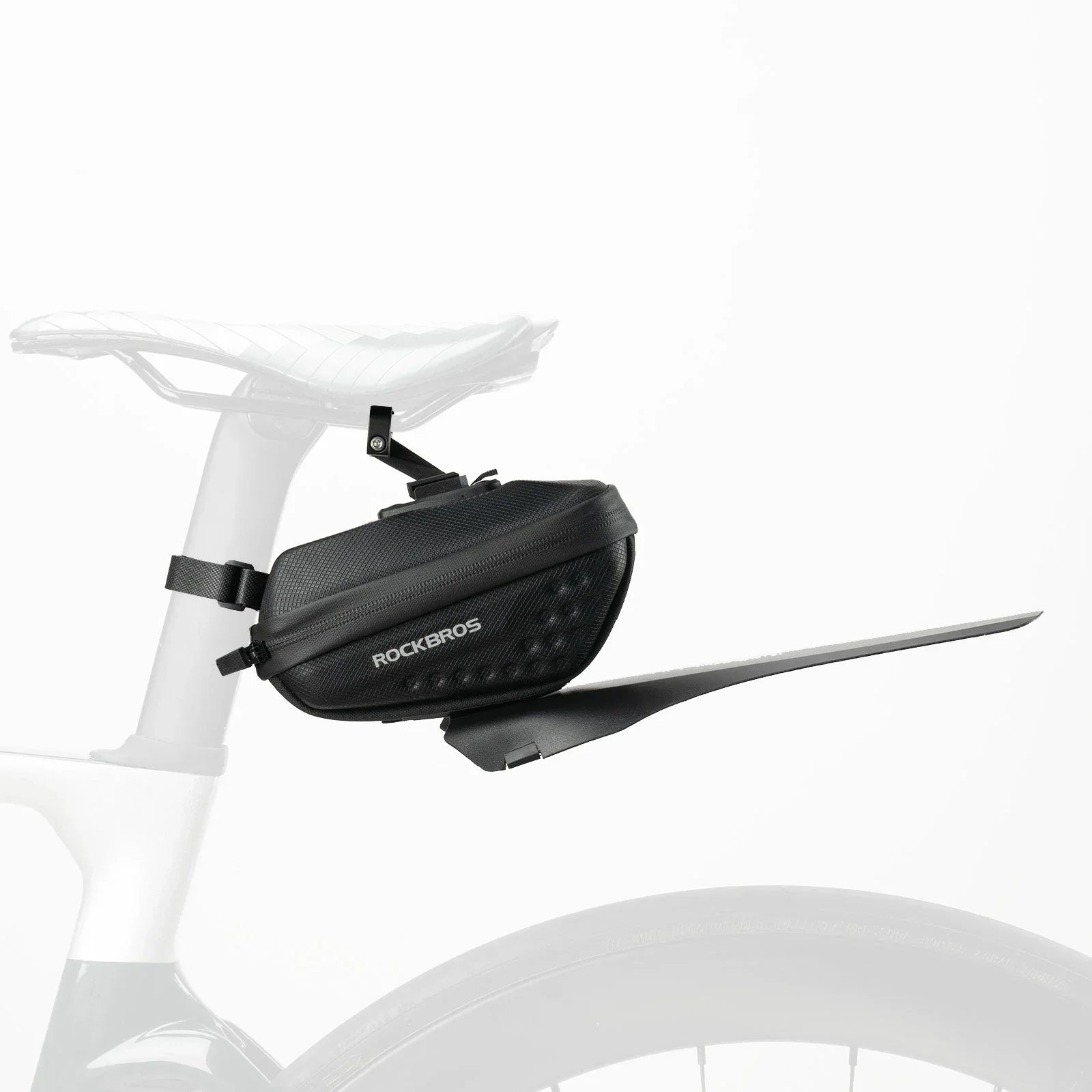 Cycling saddle bag 0.8L with mudguard for MTB and road bikes#Capacity_0.8L