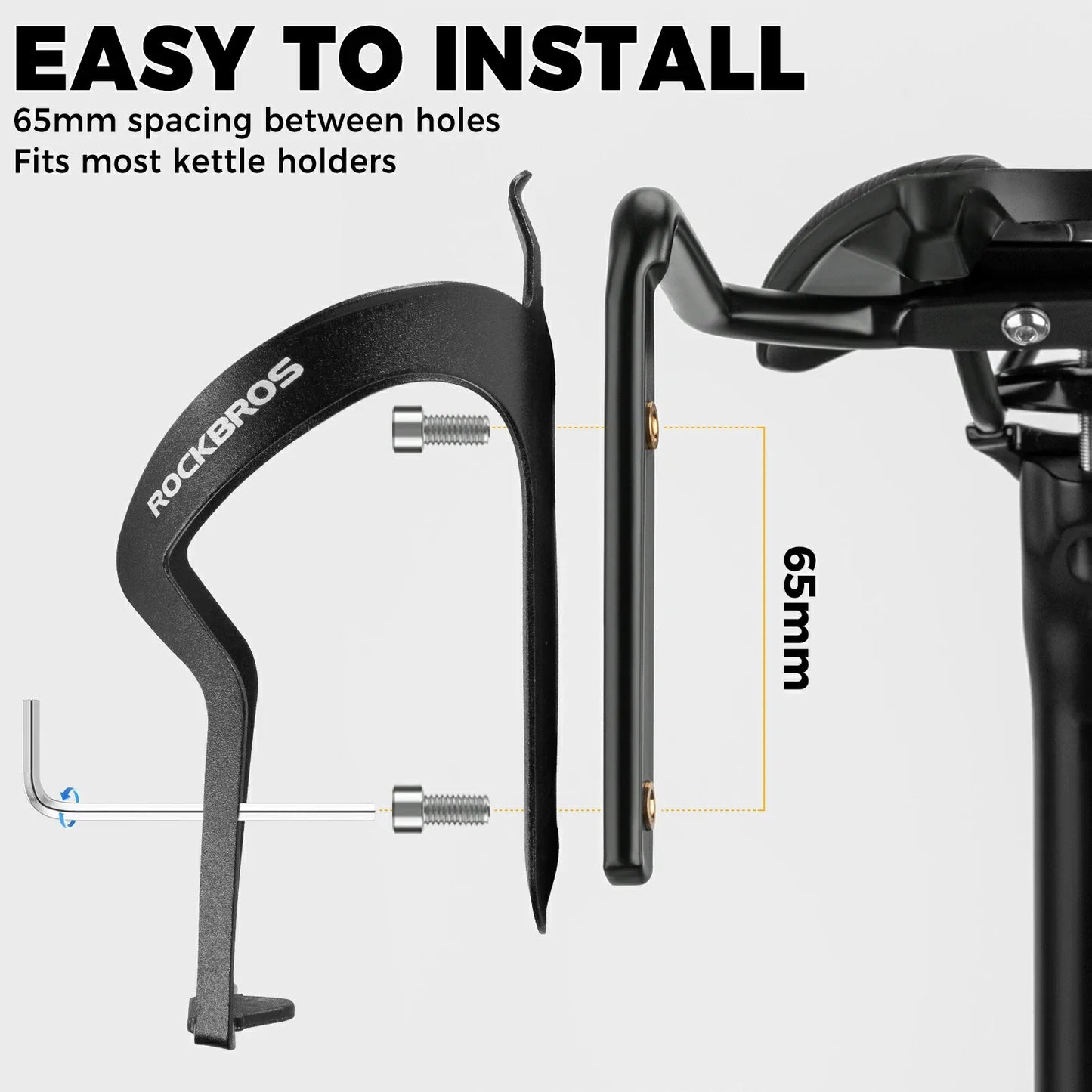 ROCKBROS saddle rail bottle cage black anti-shake