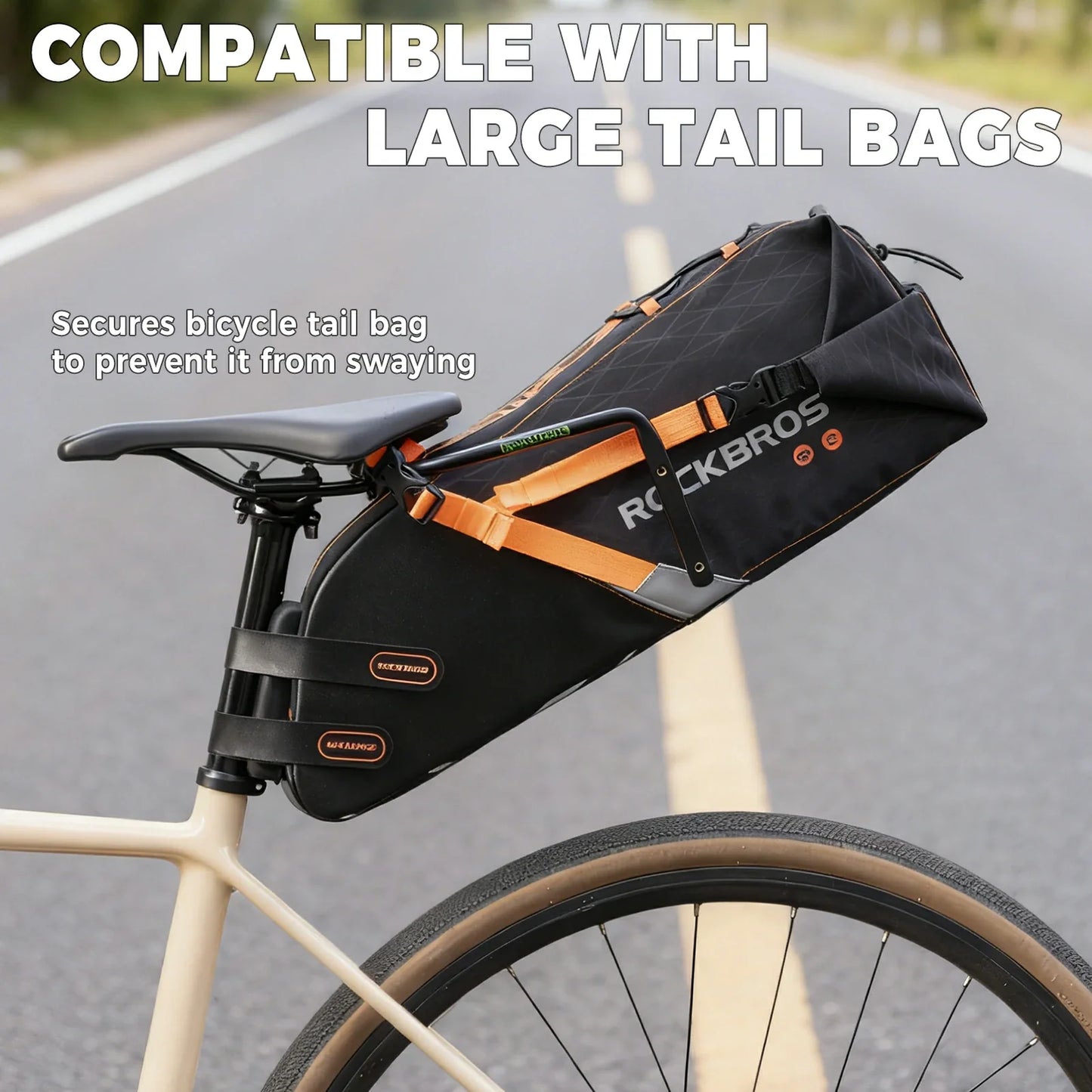 ROCKBROS saddle rail bottle cage black anti-shake