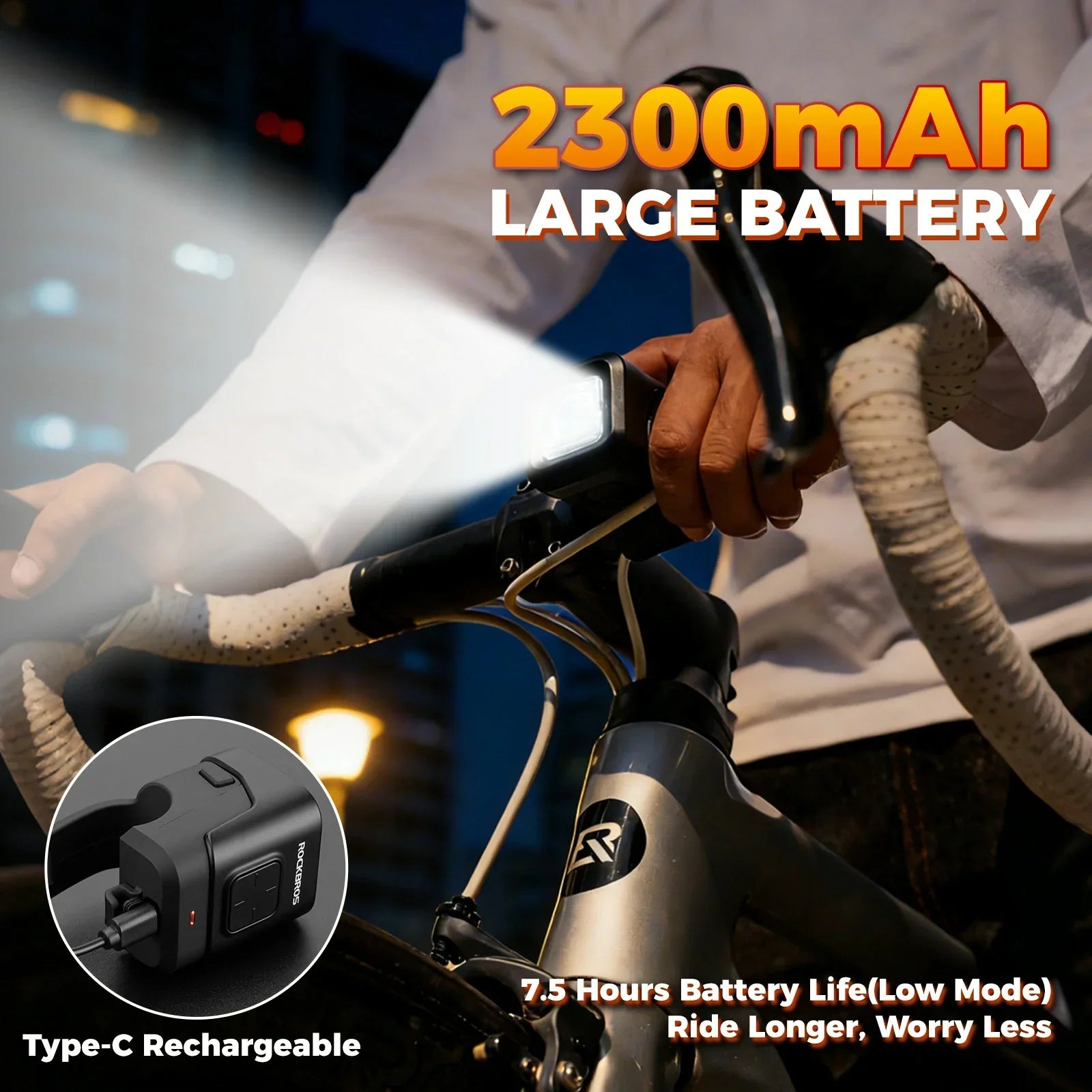 Electric Bicycle Headlight with Horn