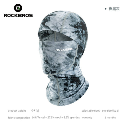 ROCKBROS cagoule hiver coupe-vent en Tencel et laine mérinos