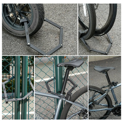 Sold Secure Gold Folding Bike Lock High-Security 360° Design