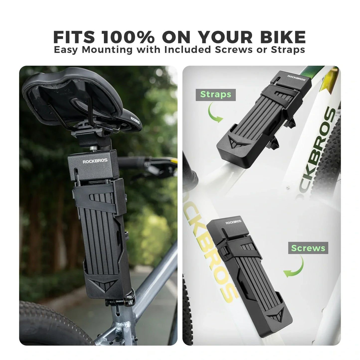 Sold Secure Gold Folding Bike Lock High-Security 360° Design