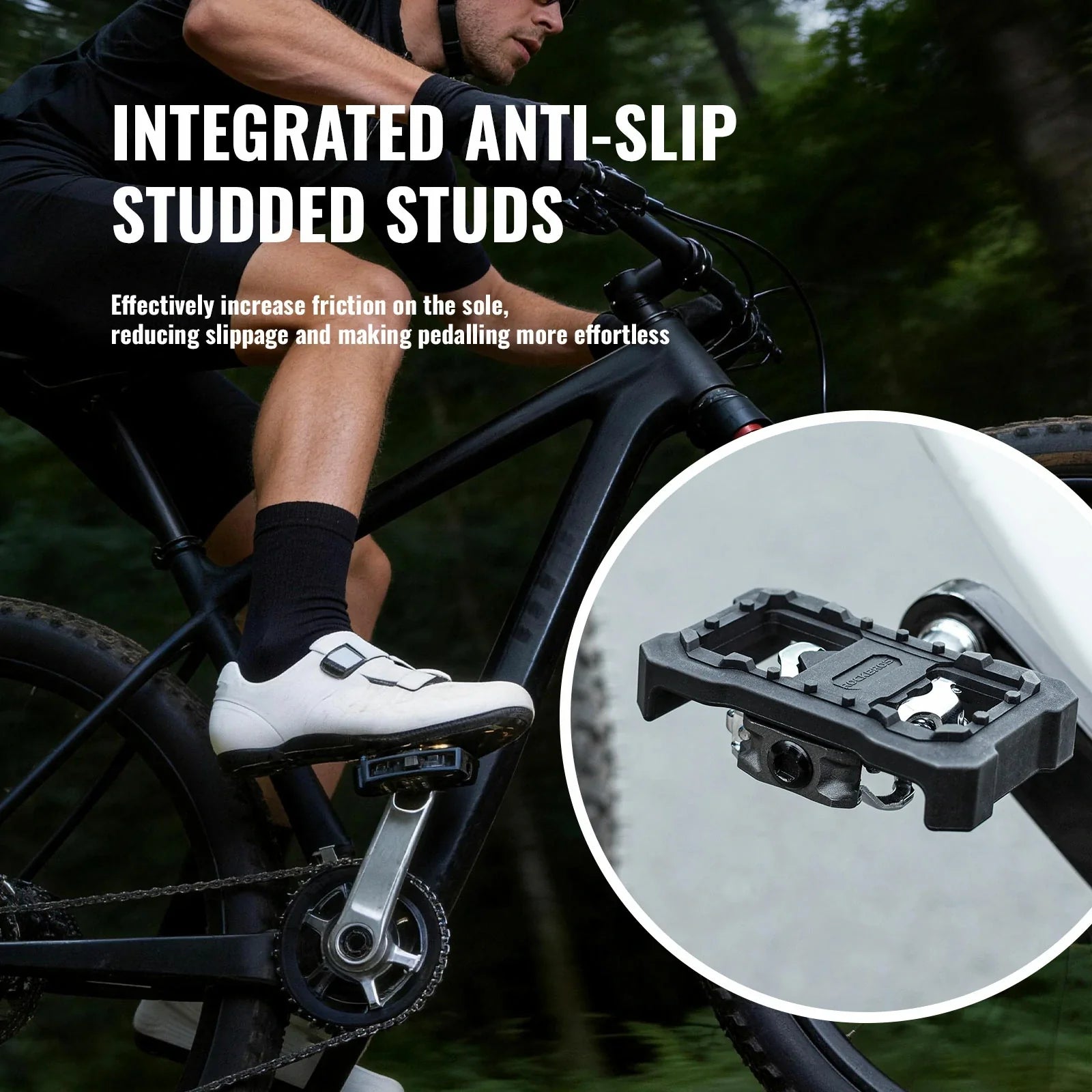 ROCKBROS spd pedal adapter compatible with shimano m520 m540 m8000 m9000