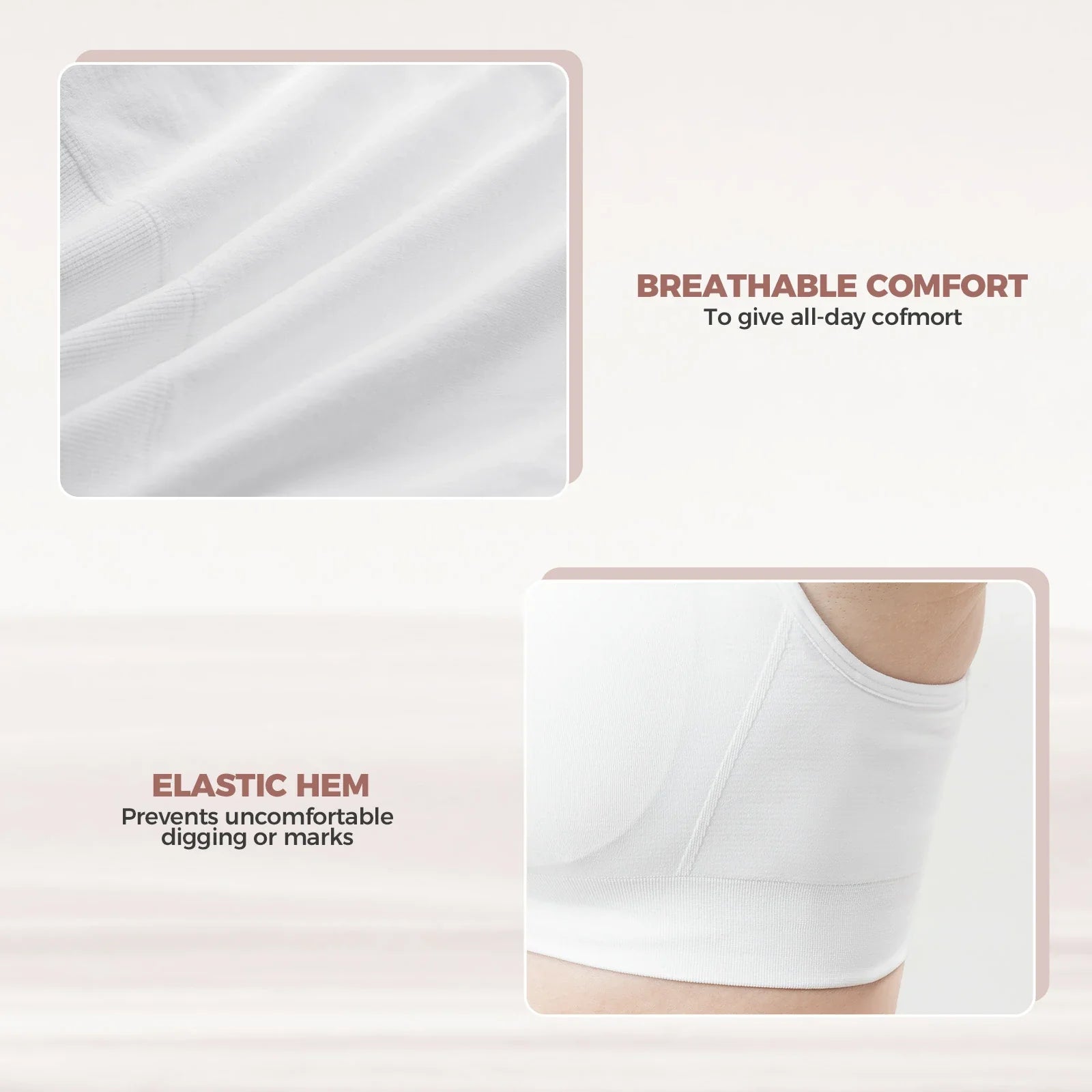 ROCKBROS sports bra for women high impact seamless padding
#Color_White